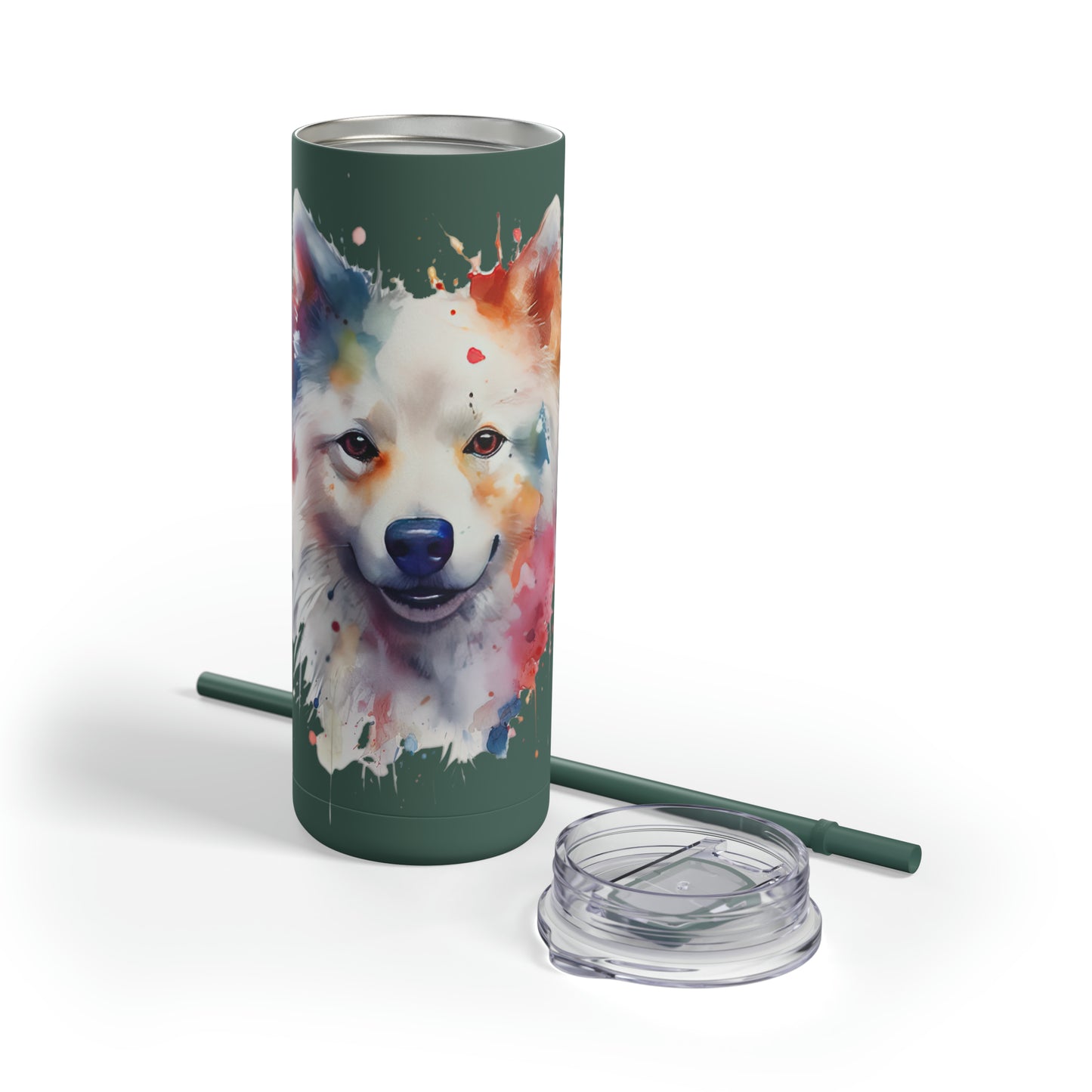 American Eskimo Dog 1 Maars Maker Skinny Matte Tumbler, 20oz
