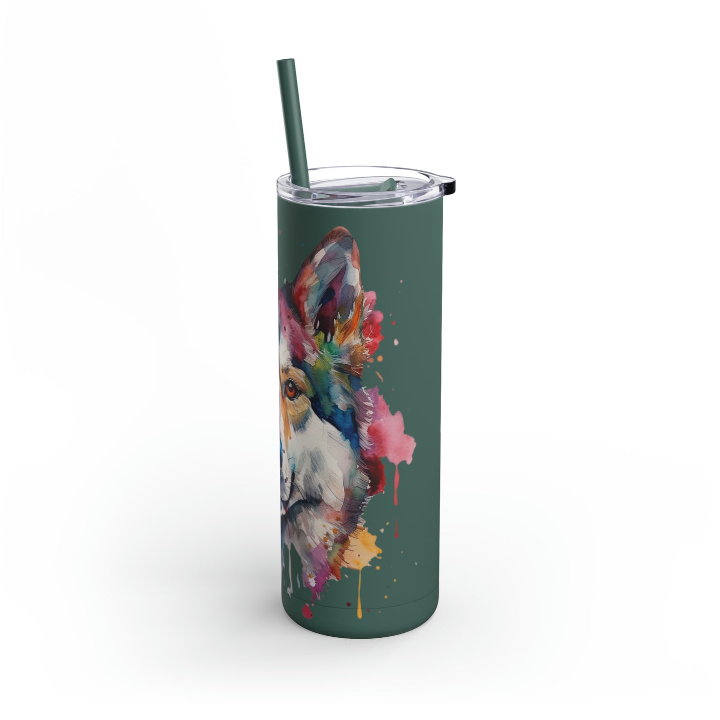 Siberian Husky 4 Maars Maker Skinny Matte Tumbler, 20oz