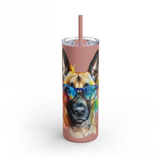 Belgium Malinois 6 Maars Maker Skinny Matte Tumbler, 20oz
