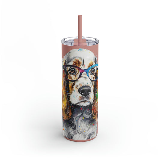 English Cocker Spaniel 6 Maars Maker Skinny Matte Tumbler, 20oz