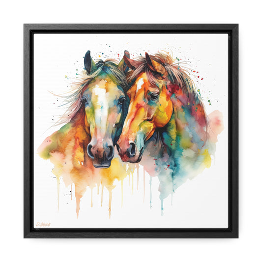 Horse Rescue 6 Gallery Canvas Wraps, Square Frame