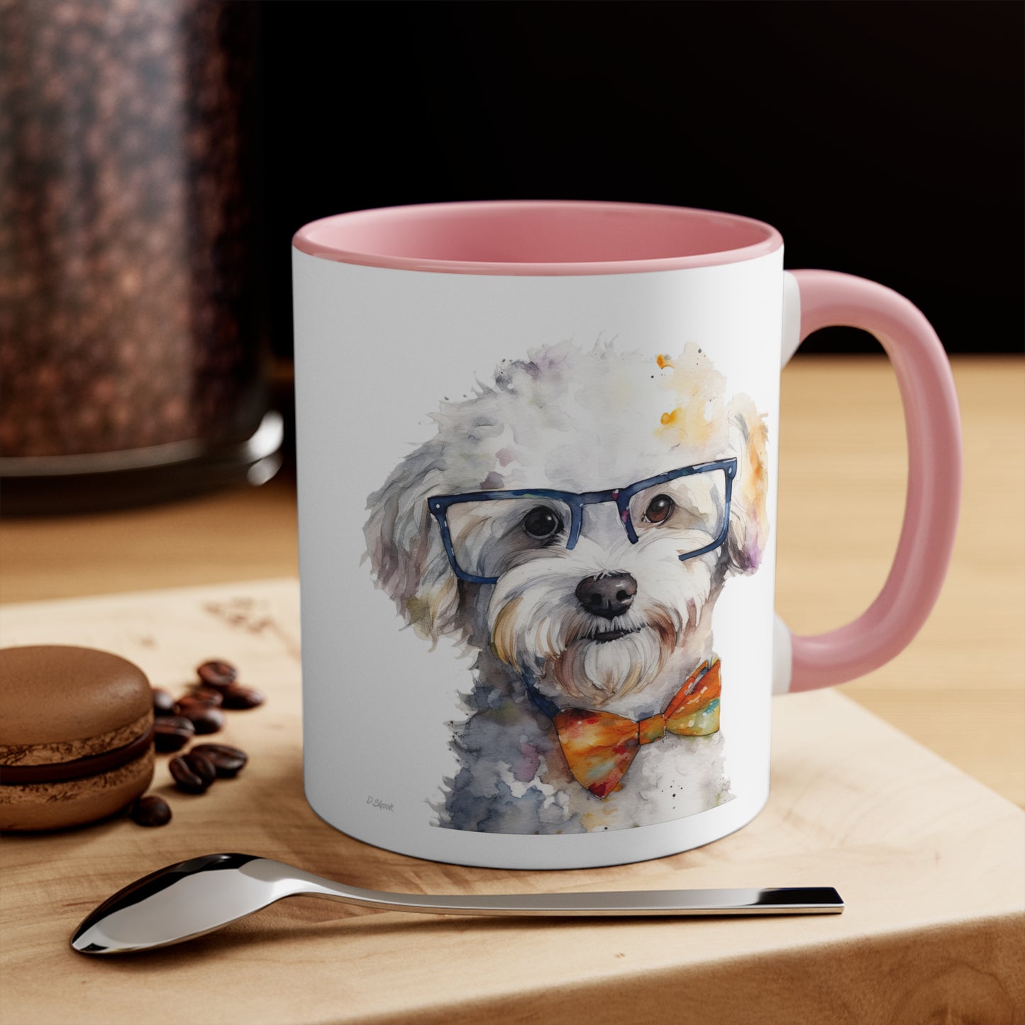Bichon Frise 4 Accent Mugs