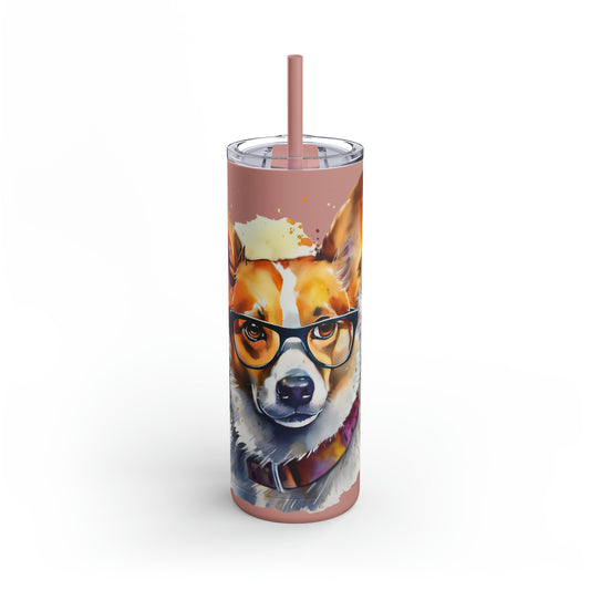 Pembroke Welsh Corgi 4 Maars Maker Skinny Matte Tumbler, 20oz