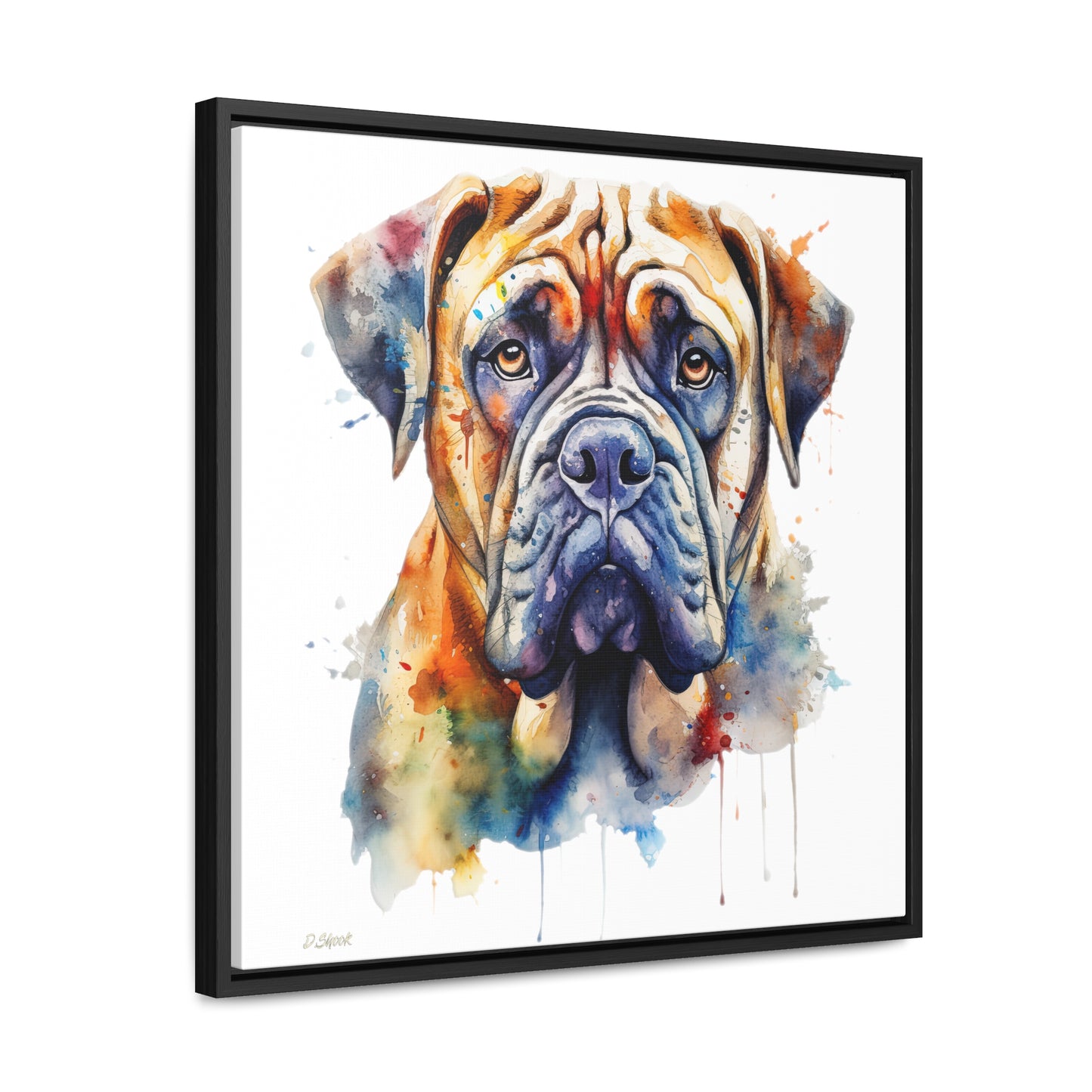 Bullmastiff 3 Gallery Canvas Wraps, Square Frame