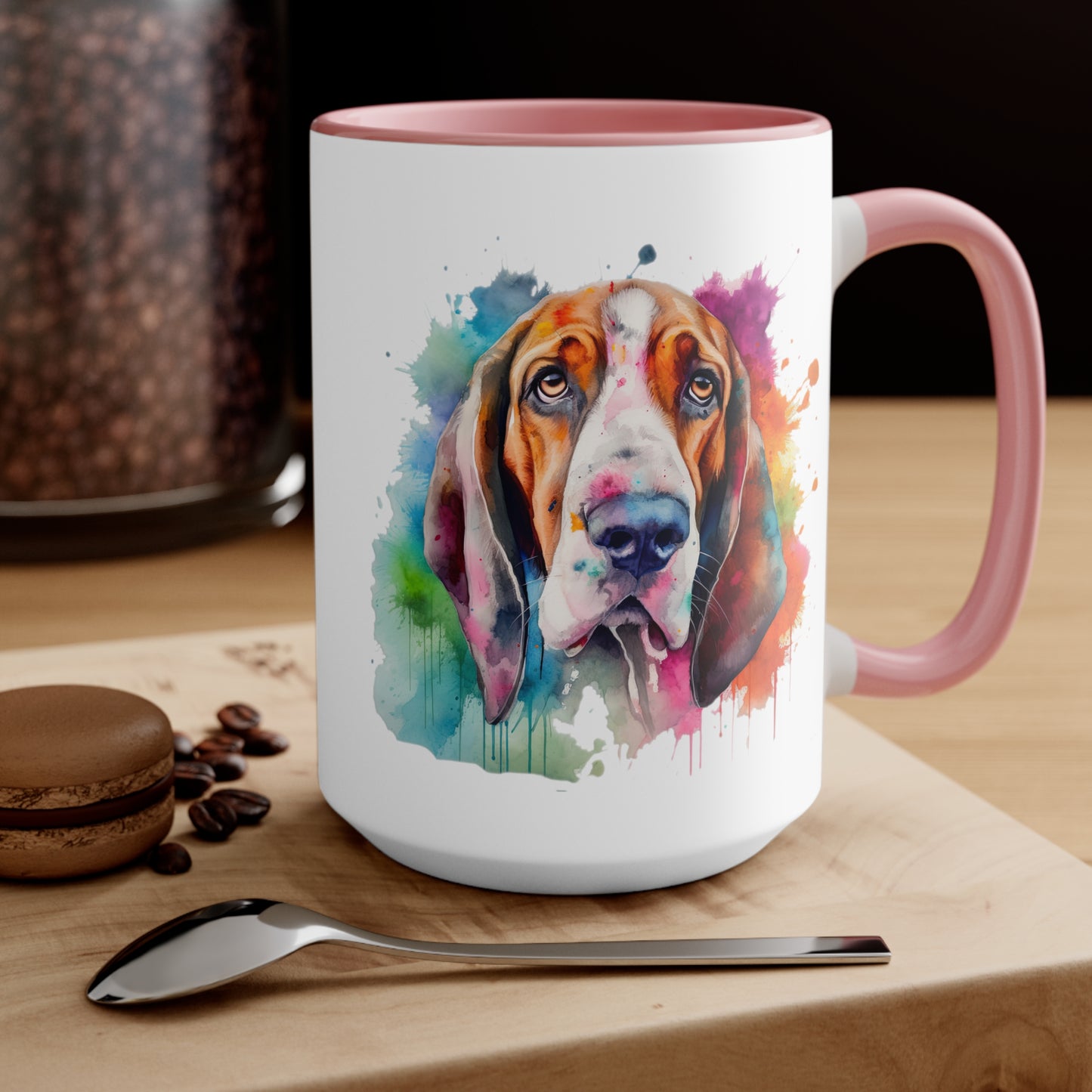 Basset Hound 3 Accent Mugs
