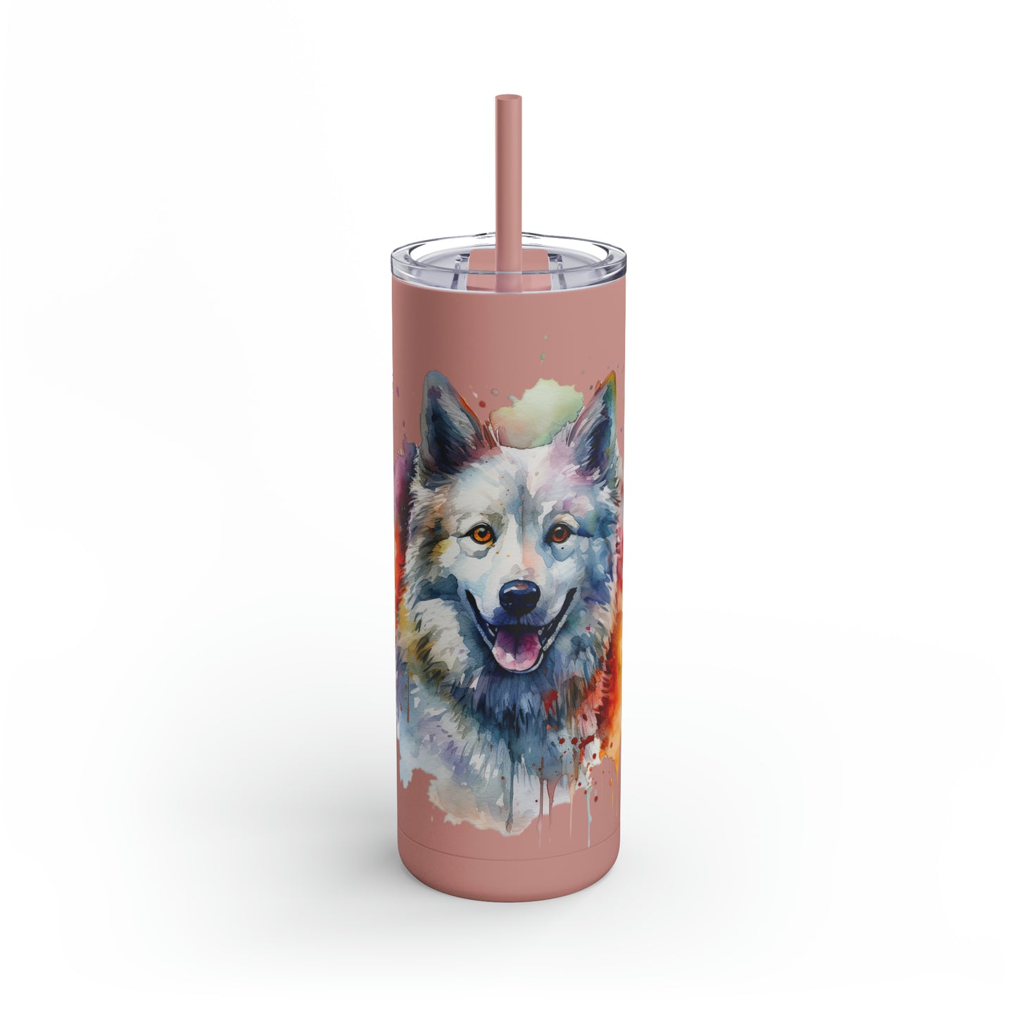 American Eskimo Dog 3 Maars Maker Skinny Matte Tumbler, 20oz
