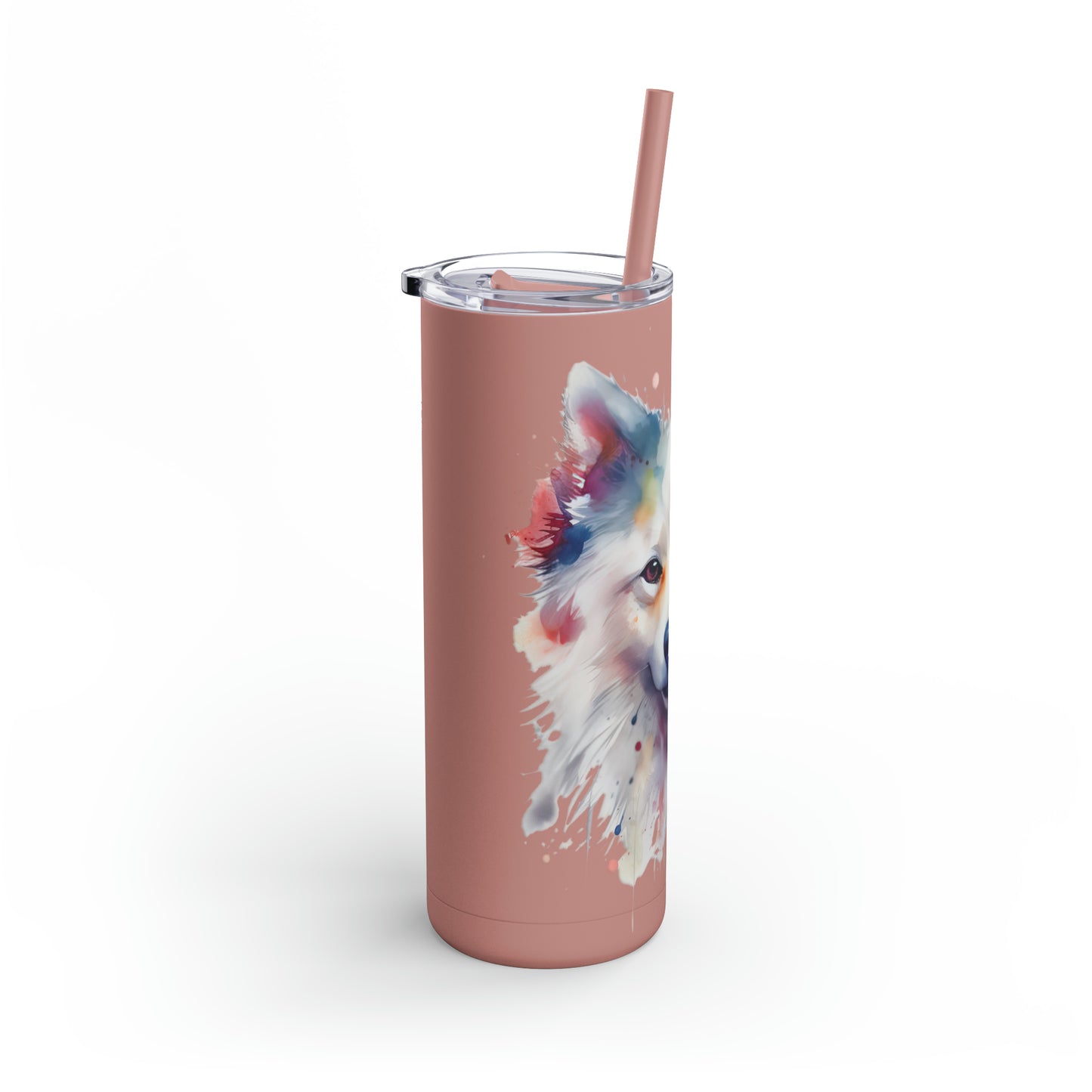 American Eskimo Dog 1 Maars Maker Skinny Matte Tumbler, 20oz
