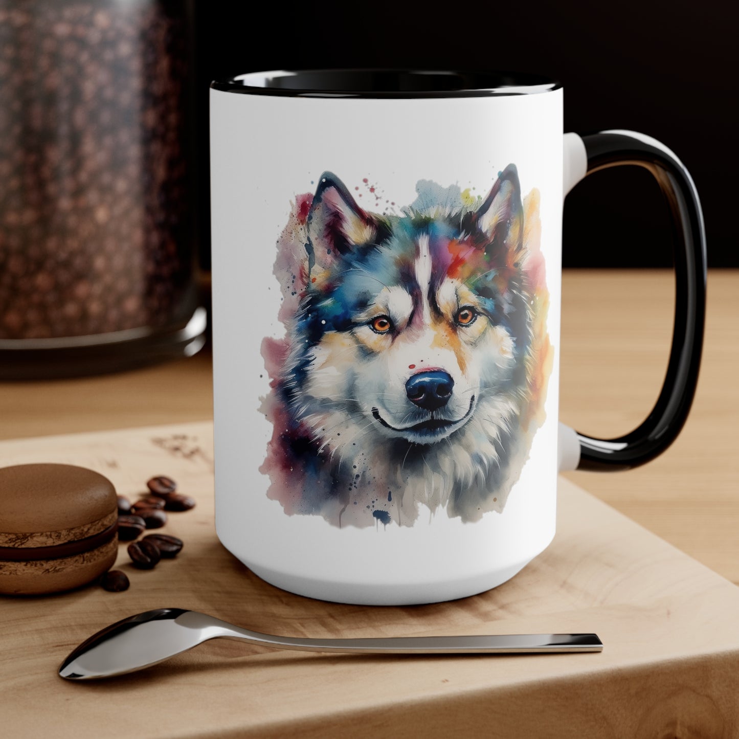 Alaskan Malamute 2 Accent Mugs