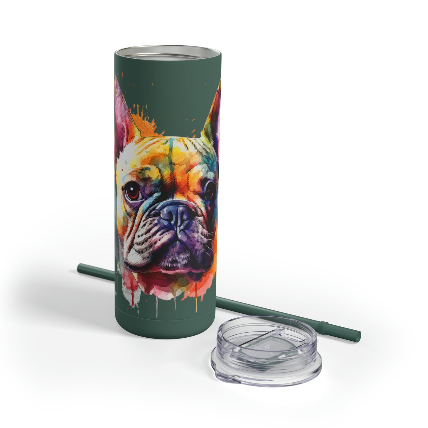 French Bulldog 6 Maars Maker Skinny Matte Tumbler, 20oz