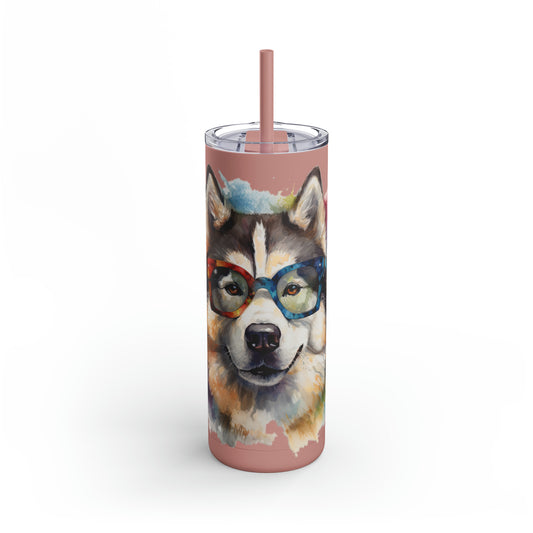 Alaskan Malamute 5 Maars Maker Skinny Matte Tumbler, 20oz