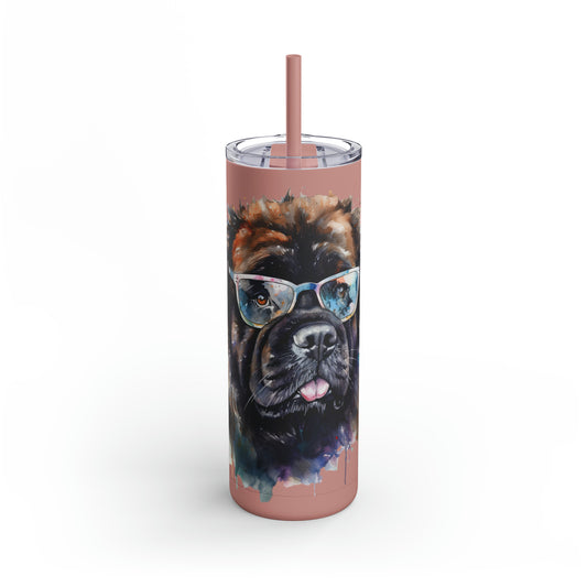 Newfoundland Dog 5 Maars Maker Skinny Matte Tumbler, 20oz