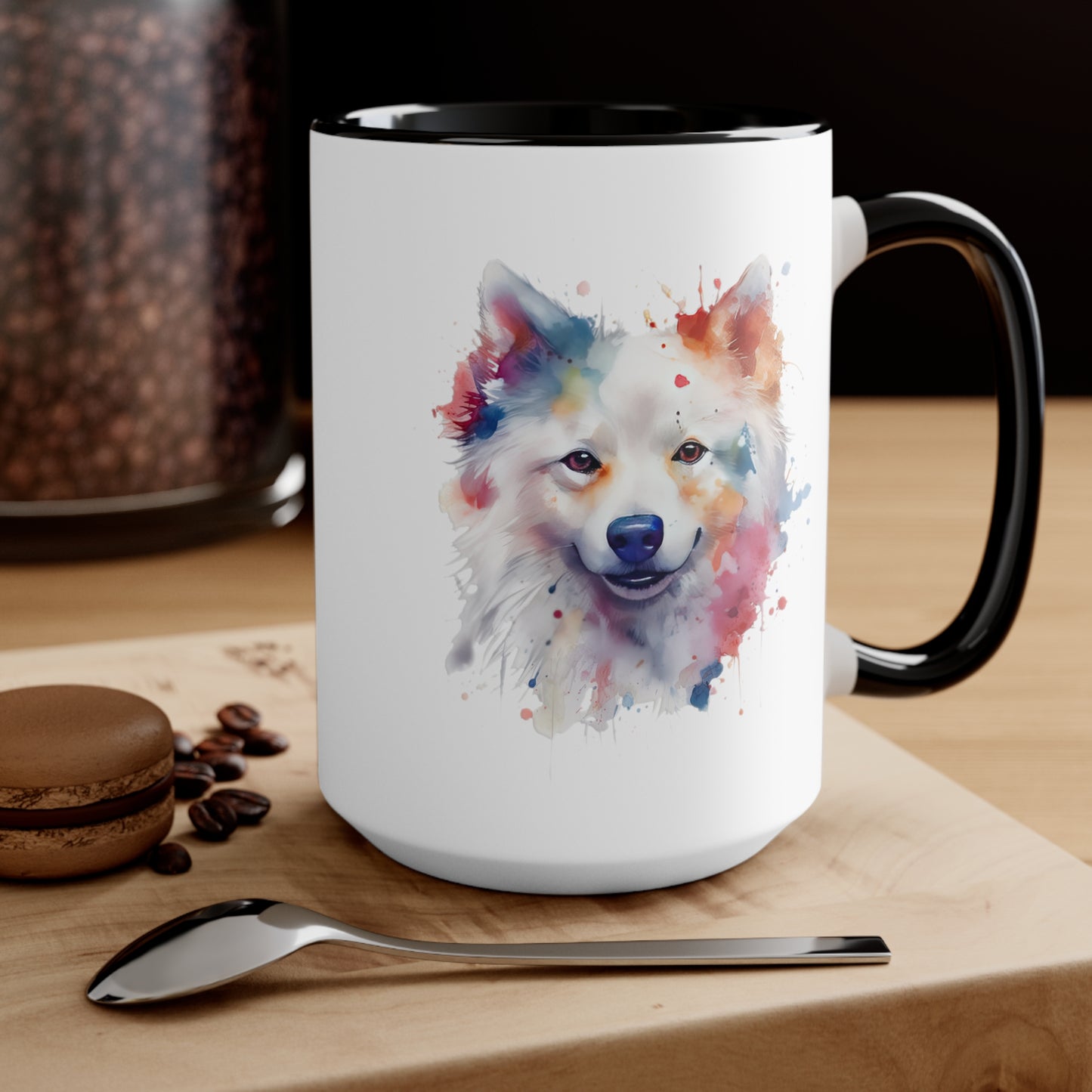 American Eskimo Dog 1 Accent Mugs