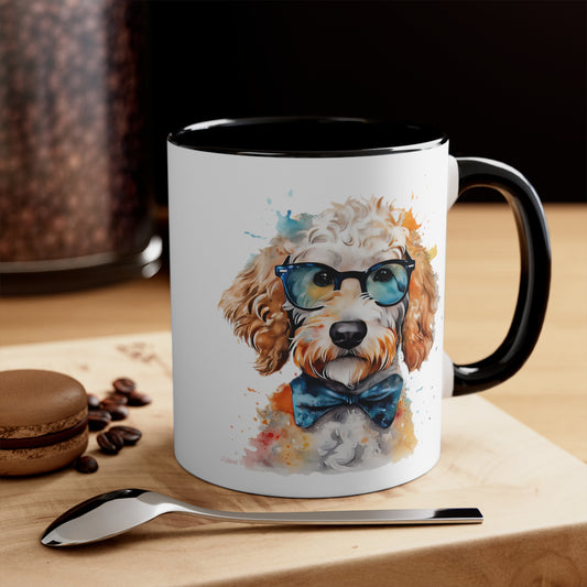 Mini Golden Doodle 9 Accent Mugs