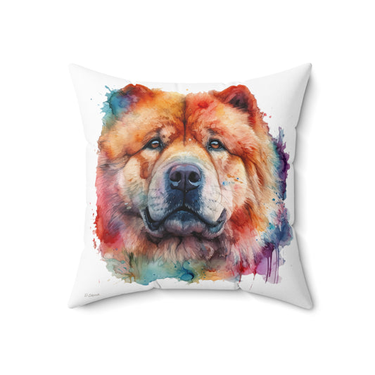 Chow Chow 2 Spun Polyester Square Pillow