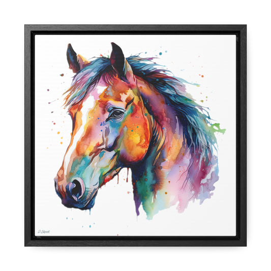 Horse Rescue 23 Gallery Canvas Wraps, Square Frame