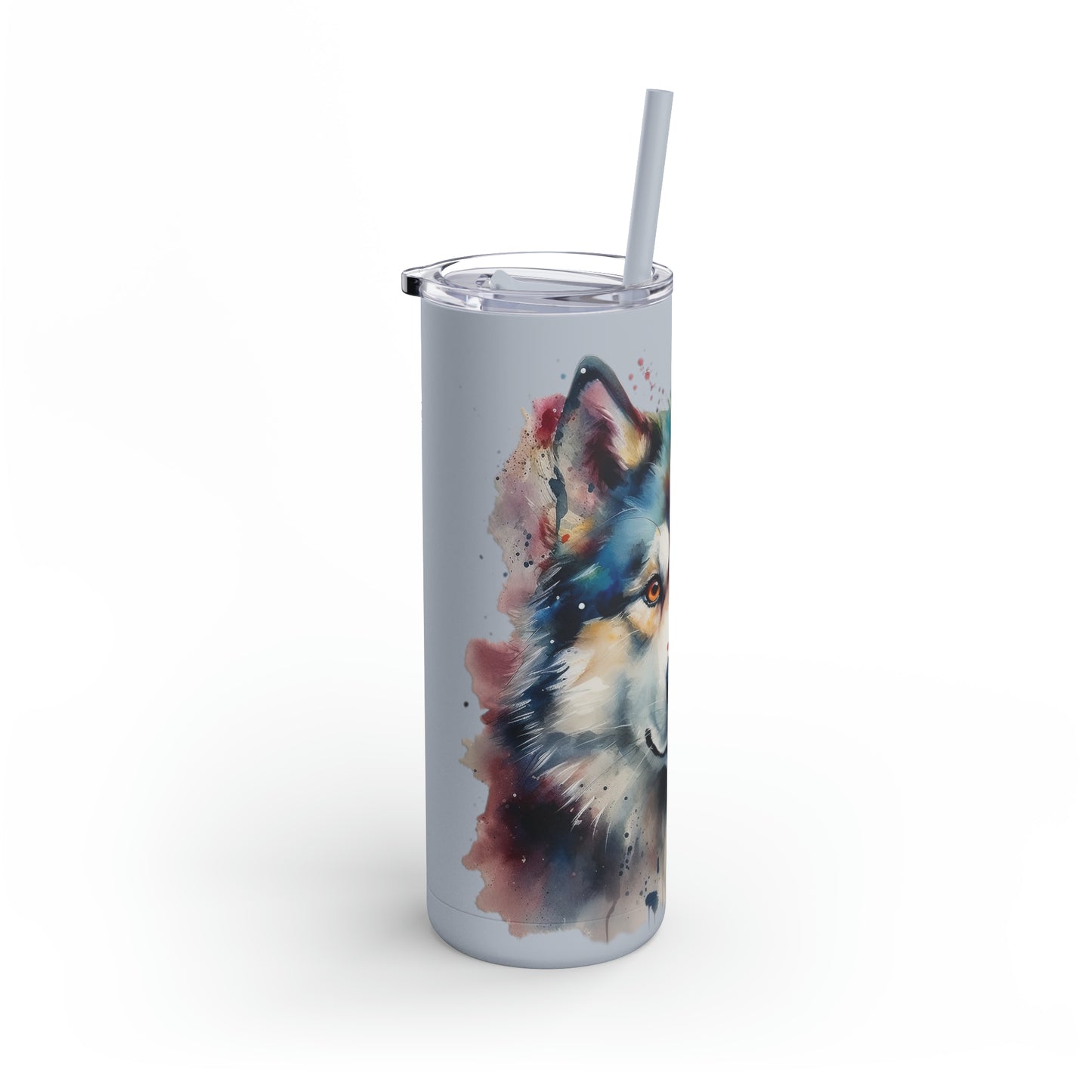 Alaskan Malamute 2 Maars Maker Skinny Matte Tumbler, 20oz