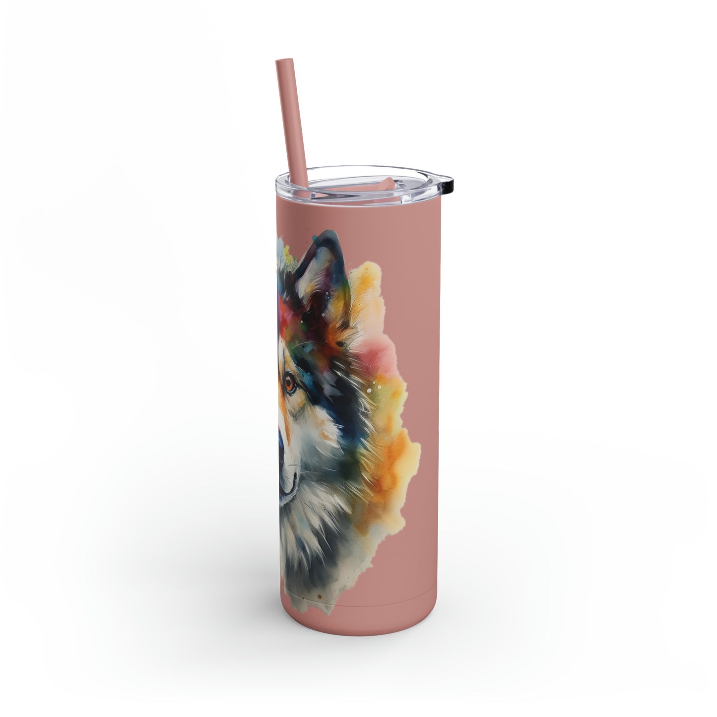 Alaskan Malamute 2 Maars Maker Skinny Matte Tumbler, 20oz