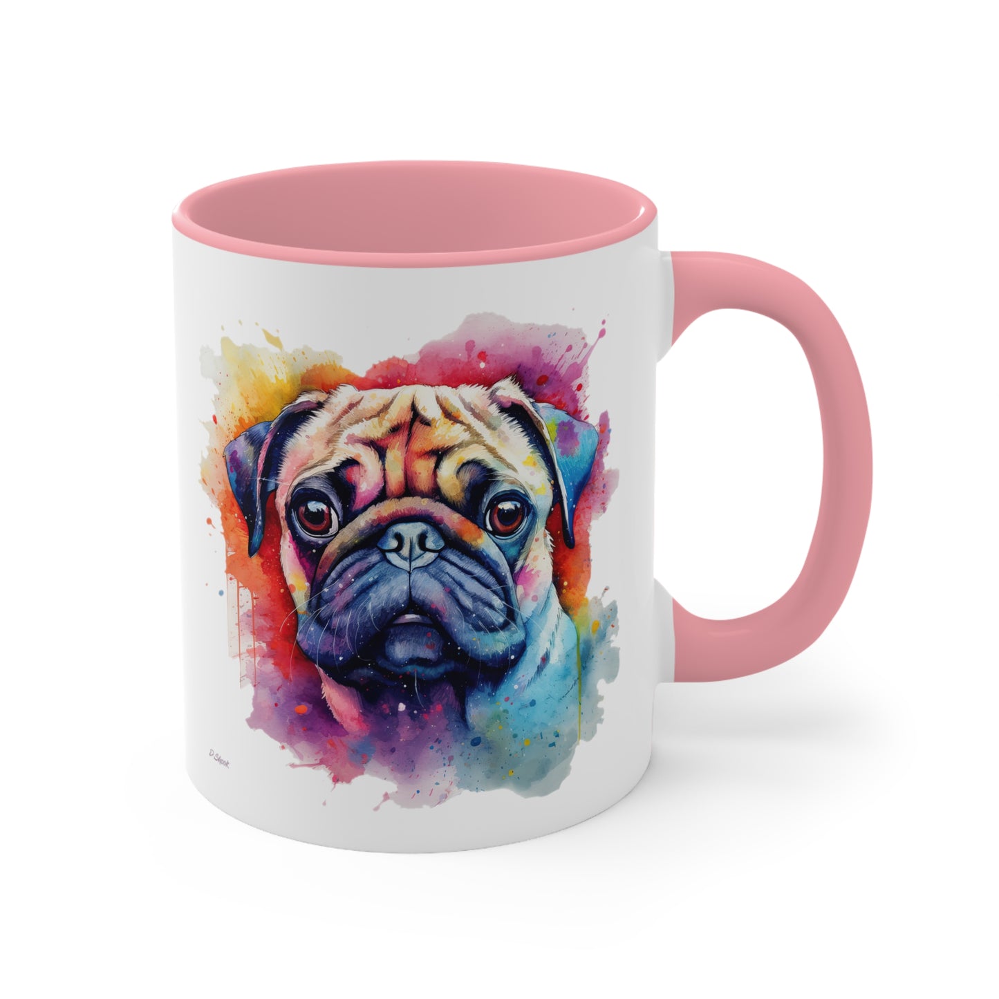 Pug 1 Accent Mugs