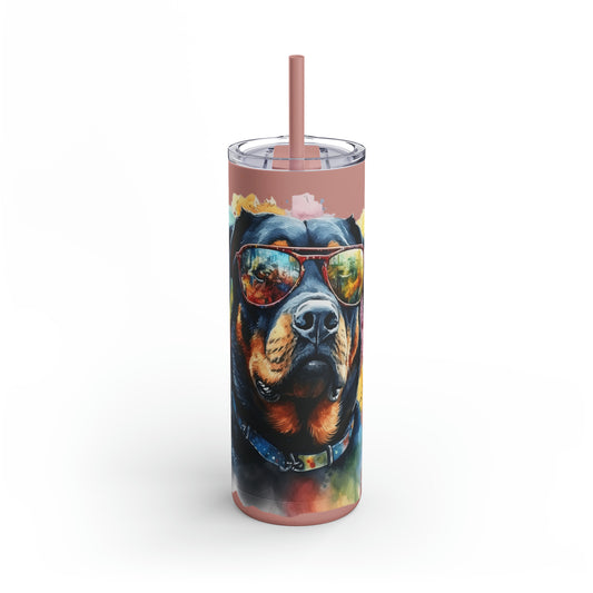 Rottweiler 6 Maars Maker Skinny Matte Tumbler, 20oz
