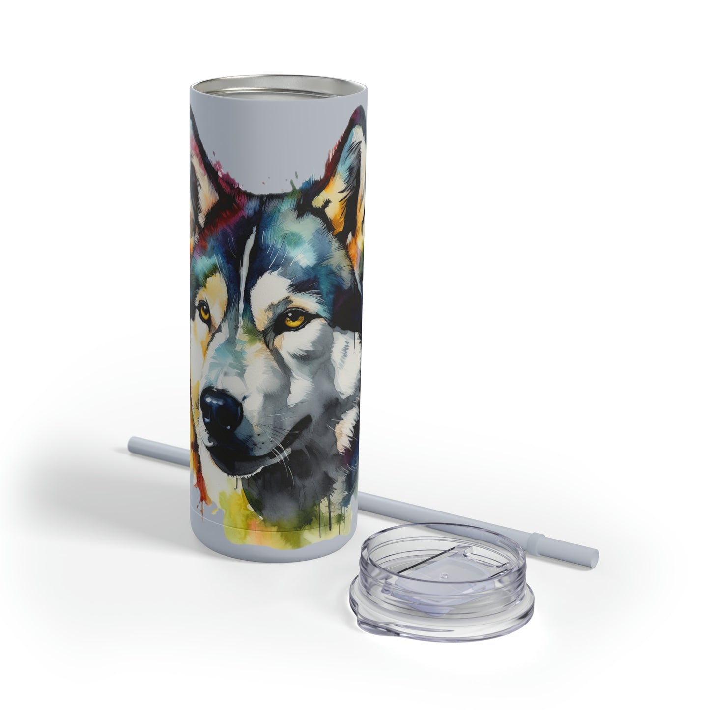 Siberian Husky 3 Maars Maker Skinny Matte Tumbler, 20oz