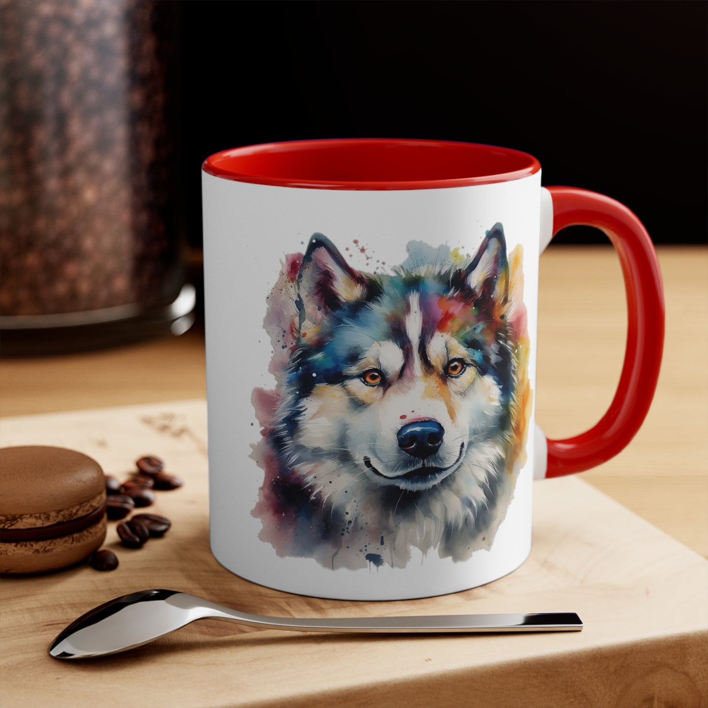 Alaskan Malamute 2 Accent Mugs