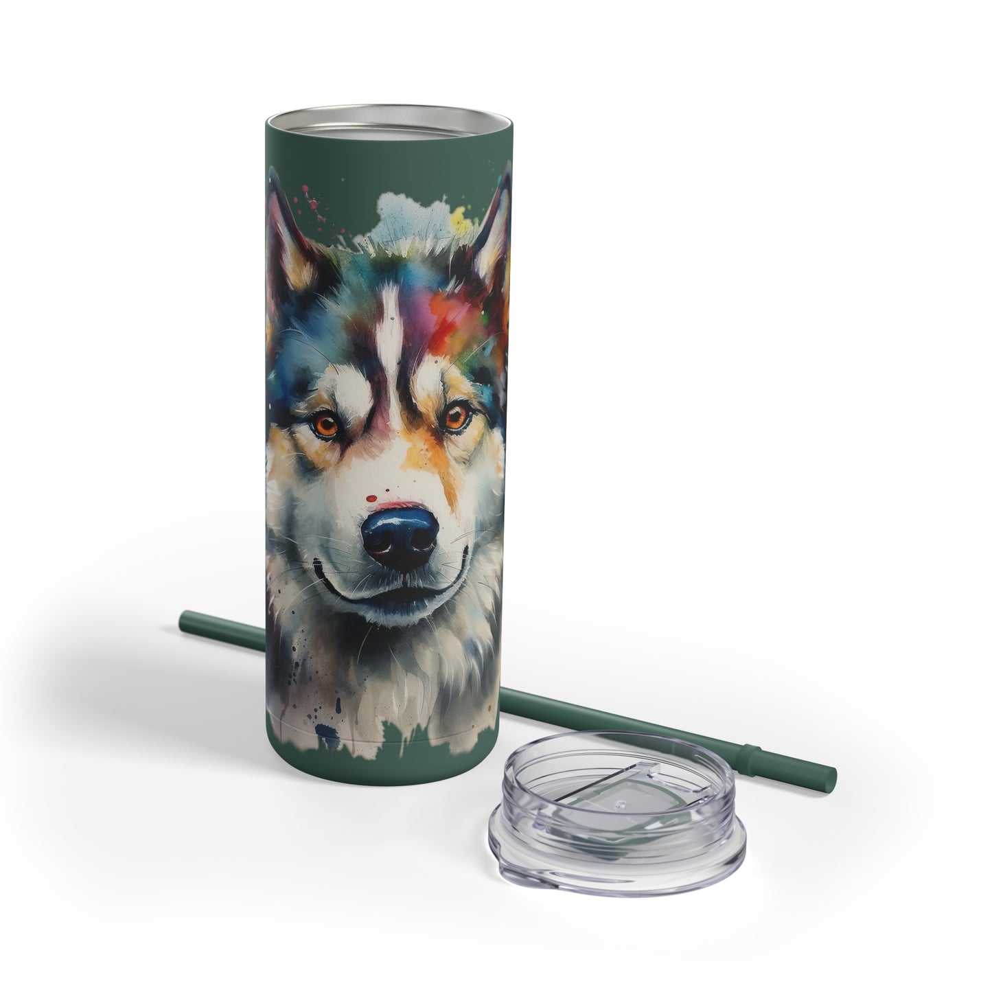 Alaskan Malamute 2 Maars Maker Skinny Matte Tumbler, 20oz